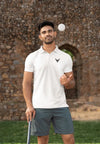 Wintime Men's Classic Grey Polo Shirt with Bull Logo