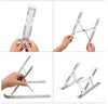 Wiregenix 6 Angles Adjustable Aluminum Ergonomic Foldable Portable Tabletop Laptop/Desktop Riser Stand Holder Compatible for MacBook, HP, Dell, Lenovo & All Other Notebook (Silver)