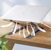Wiregenix 6 Angles Adjustable Aluminum Ergonomic Foldable Portable Tabletop Laptop/Desktop Riser Stand Holder Compatible for MacBook, HP, Dell, Lenovo & All Other Notebook (Silver)