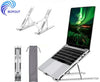 Wiregenix 6 Angles Adjustable Aluminum Ergonomic Foldable Portable Tabletop Laptop/Desktop Riser Stand Holder Compatible for MacBook, HP, Dell, Lenovo & All Other Notebook (Silver)