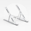 Wiregenix 6 Angles Adjustable Aluminum Ergonomic Foldable Portable Tabletop Laptop/Desktop Riser Stand Holder Compatible for MacBook, HP, Dell, Lenovo & All Other Notebook (Silver)