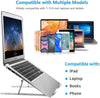 Wiregenix 6 Angles Adjustable Aluminum Ergonomic Foldable Portable Tabletop Laptop/Desktop Riser Stand Holder Compatible for MacBook, HP, Dell, Lenovo & All Other Notebook (Silver)