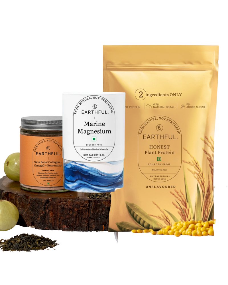 Earthful Plant Protein Powder – Natural Glow & Muscle Recovery Drink for Active Lifestyle | Daily Nutrition for Fitness & Radiant Skin