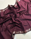 Premium Semi Soft Silk Saree with Allover Check & Dual-Side Weaving Design