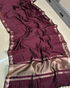 Premium Semi Soft Silk Saree with Allover Check & Dual-Side Weaving Design