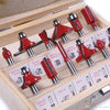 12/15pcs Milling Cutter Router Bit Set