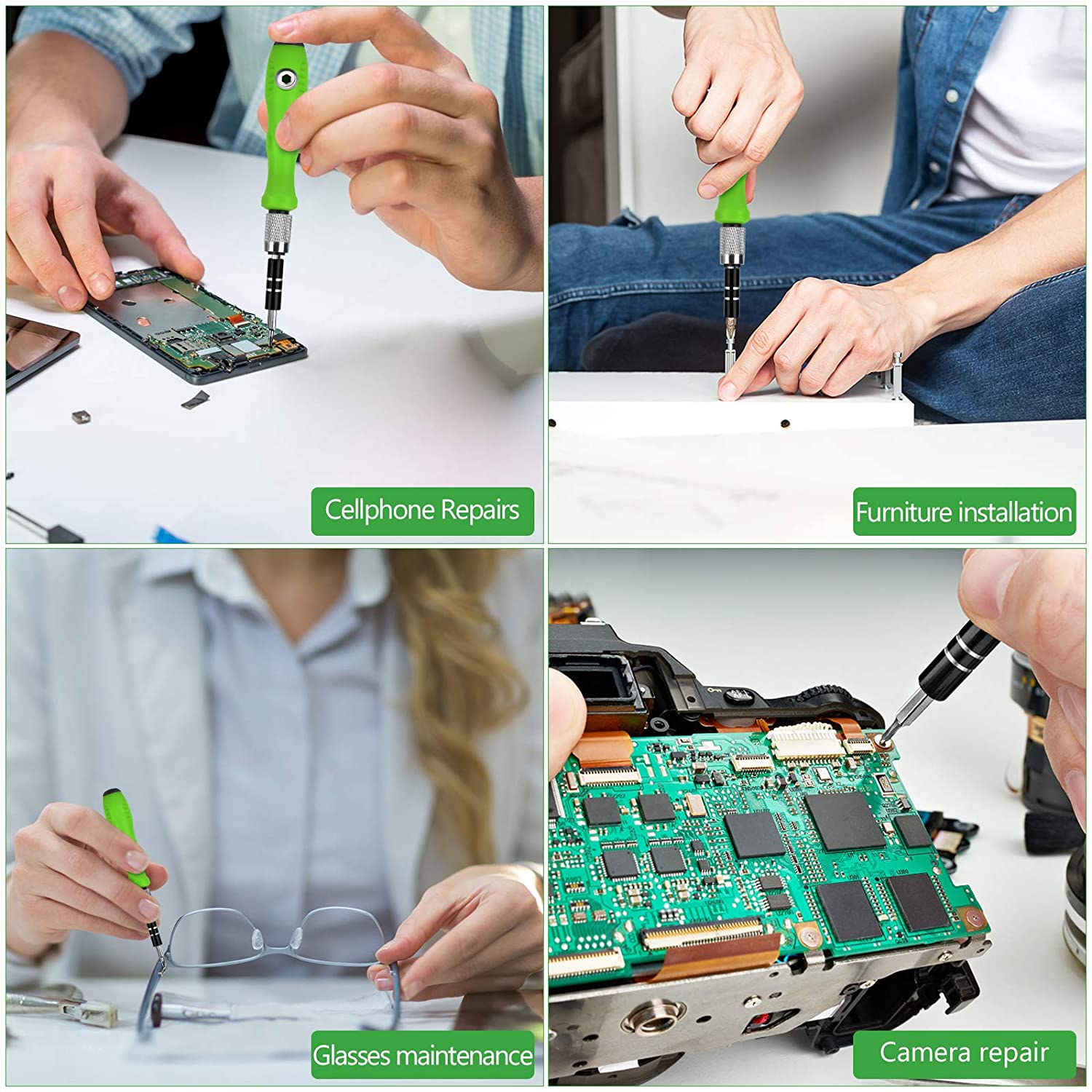 32 In 1 Mini Screwdriver Bits Set With Magnetic Flexible Extension Rod