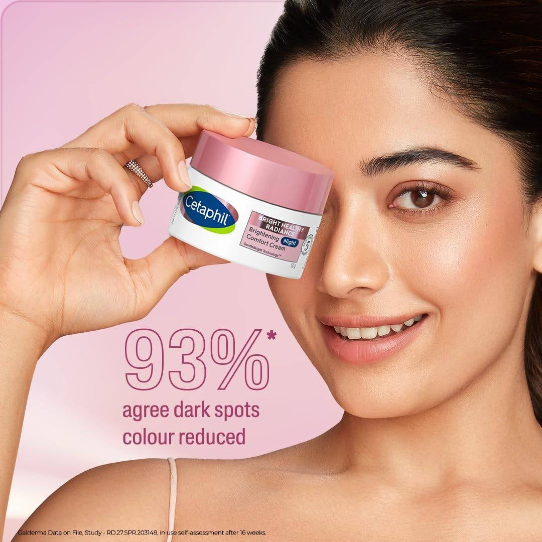 Cetaphil Brightening Night Comfort Cream – Spot Corrector with Niacinamide & Hyaluronic Acid (50g)