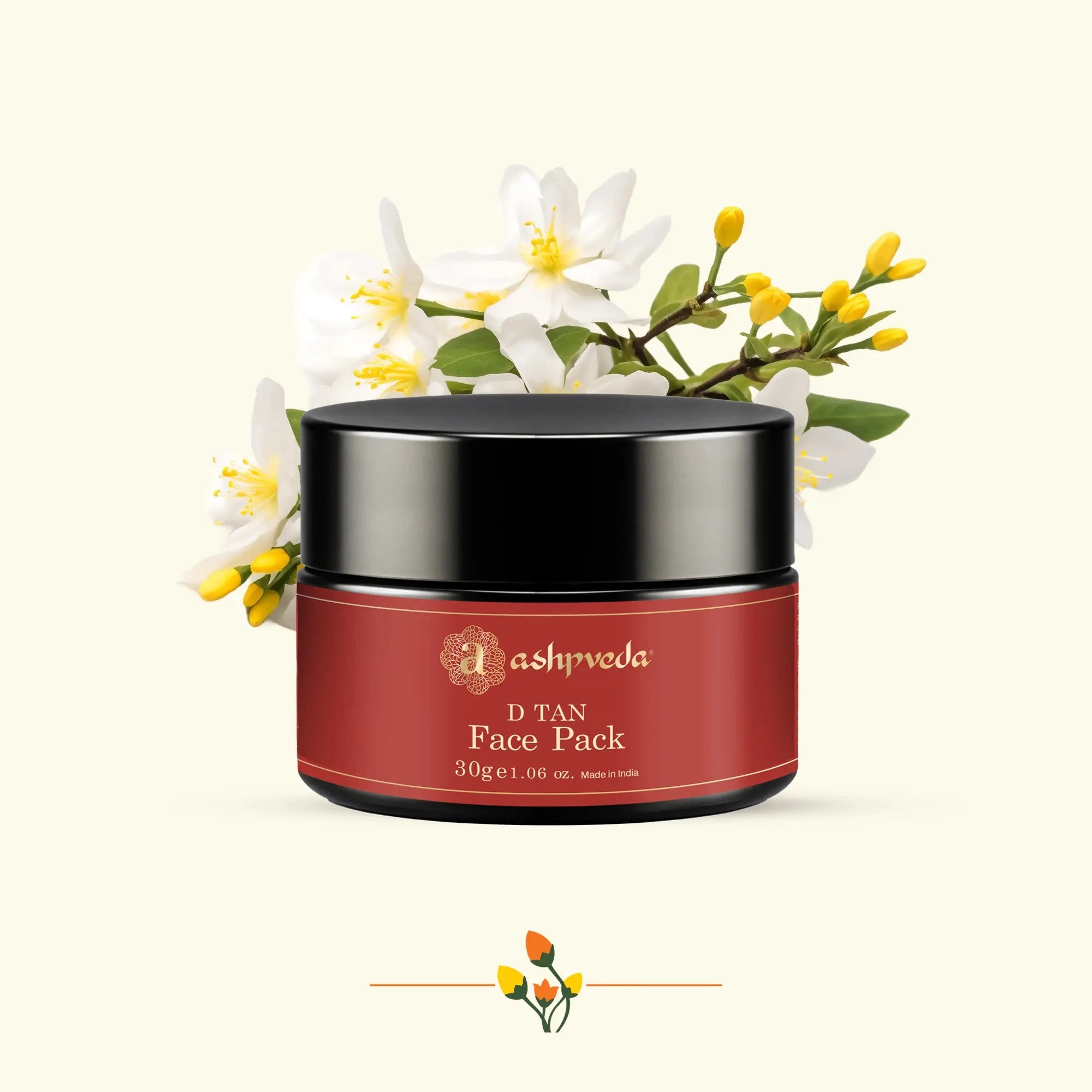 Ashpveda D-Tan Face Pack – Ayurvedic Tan Removal & Skin Brightening Formula for Clear Complexion