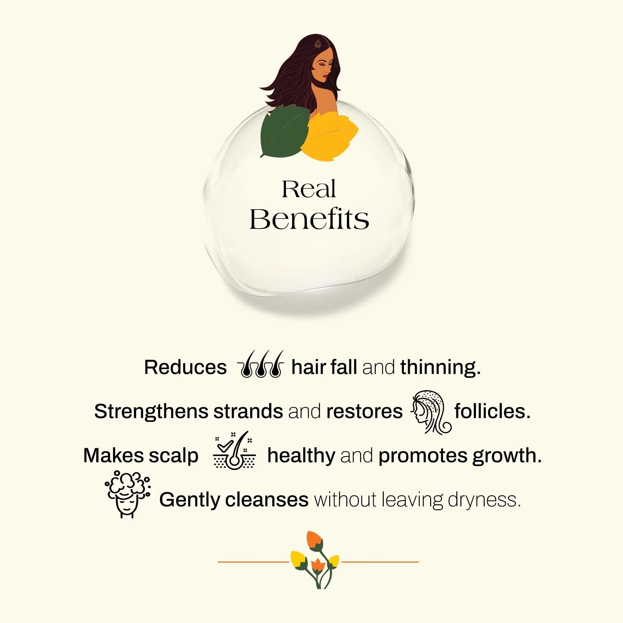 Bhringraj & Shikakai Hair Wash – Ayurvedic Cleanser for Hair Fall Control, Scalp Care & Natural Shine