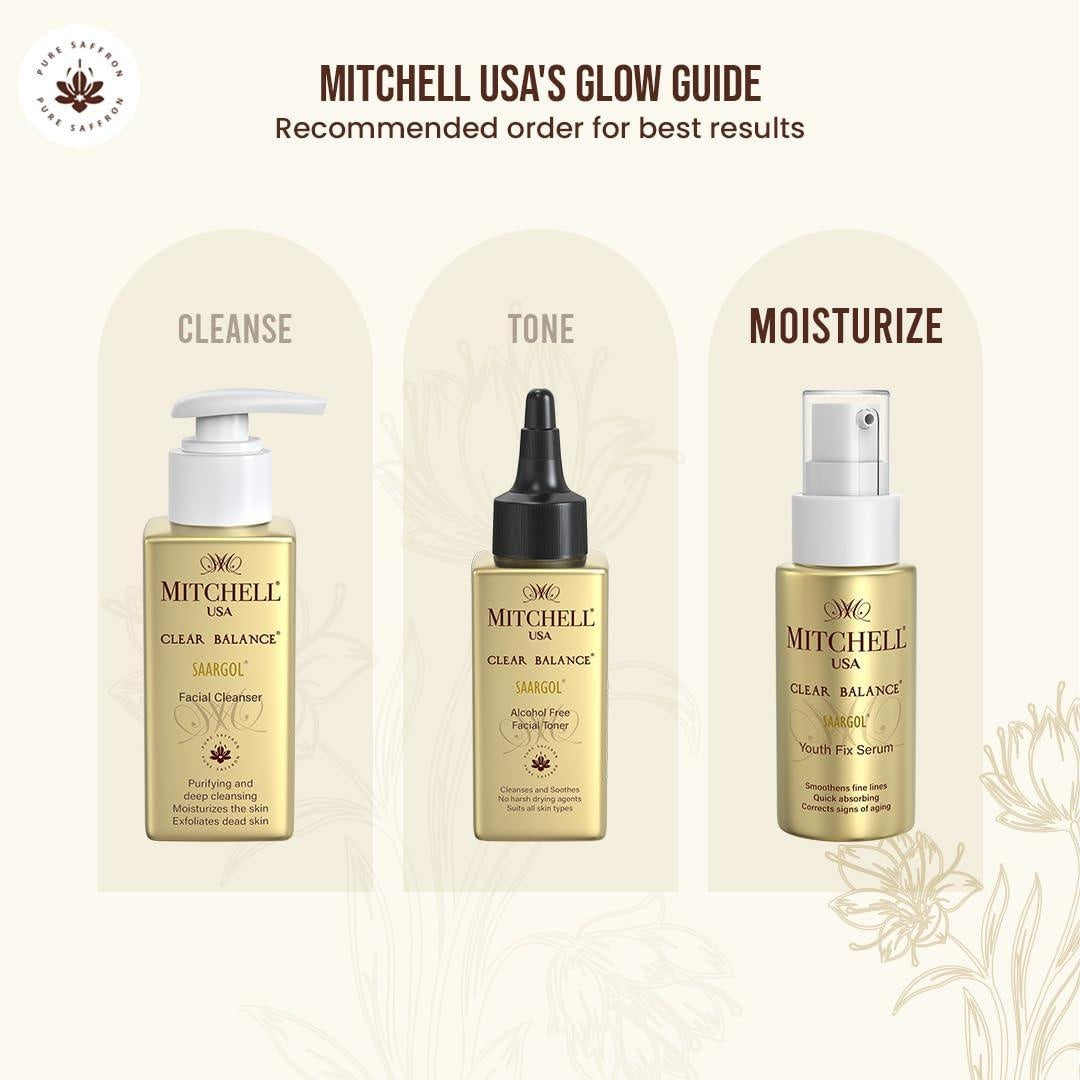 Clear Balance Saargol Youth Fix Serum - For Hydrating, Conditioning, Tightening, and Brightening of Skin | Lightweight Anti-Aging Formula Infused with Saffron, Barley Extracts, and Cucumber Extract