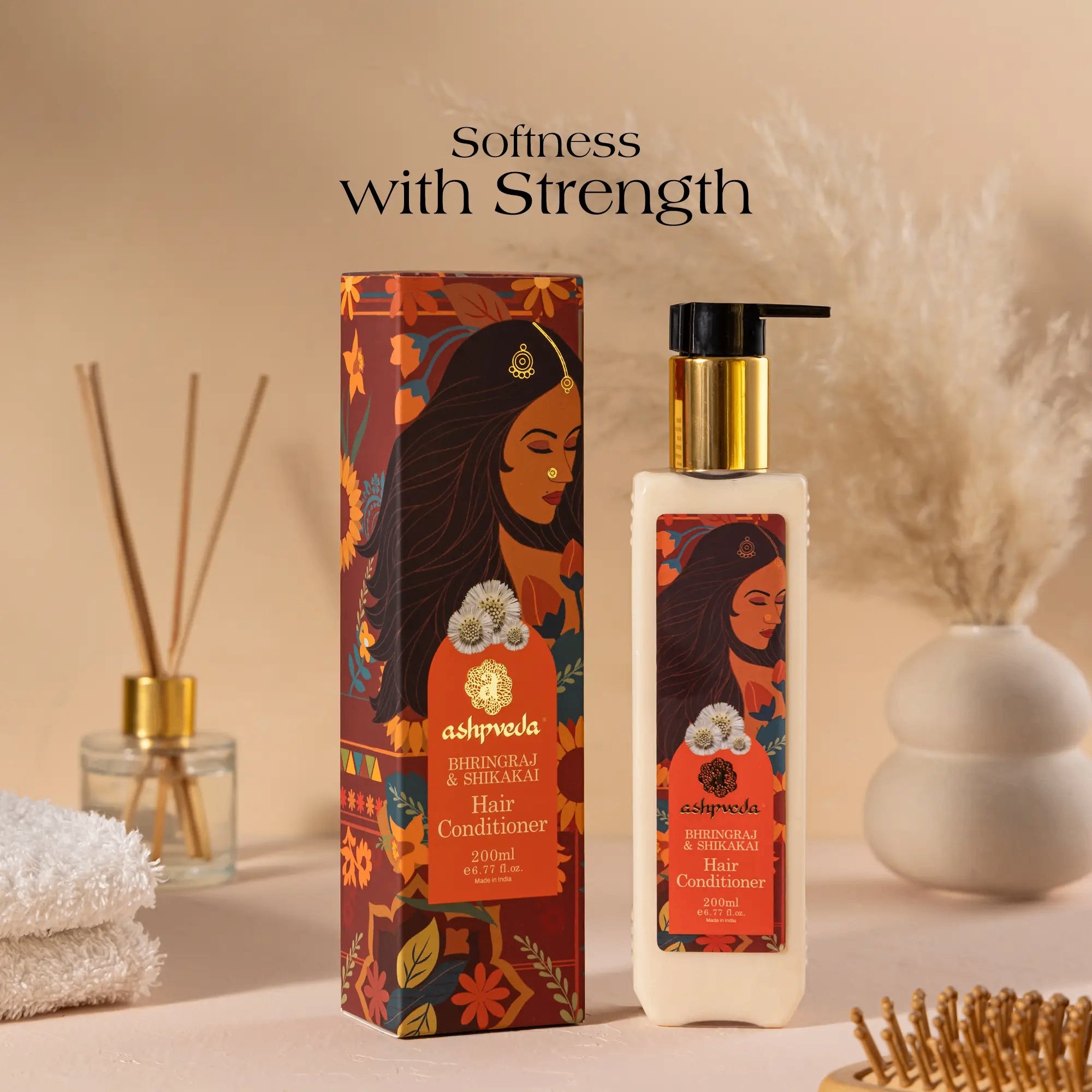 Bhringraj & Shikakai Hair Conditioner – Strengthening & Nourishing Formula for Soft, Shiny, Tangle-Free Hair - 200ml