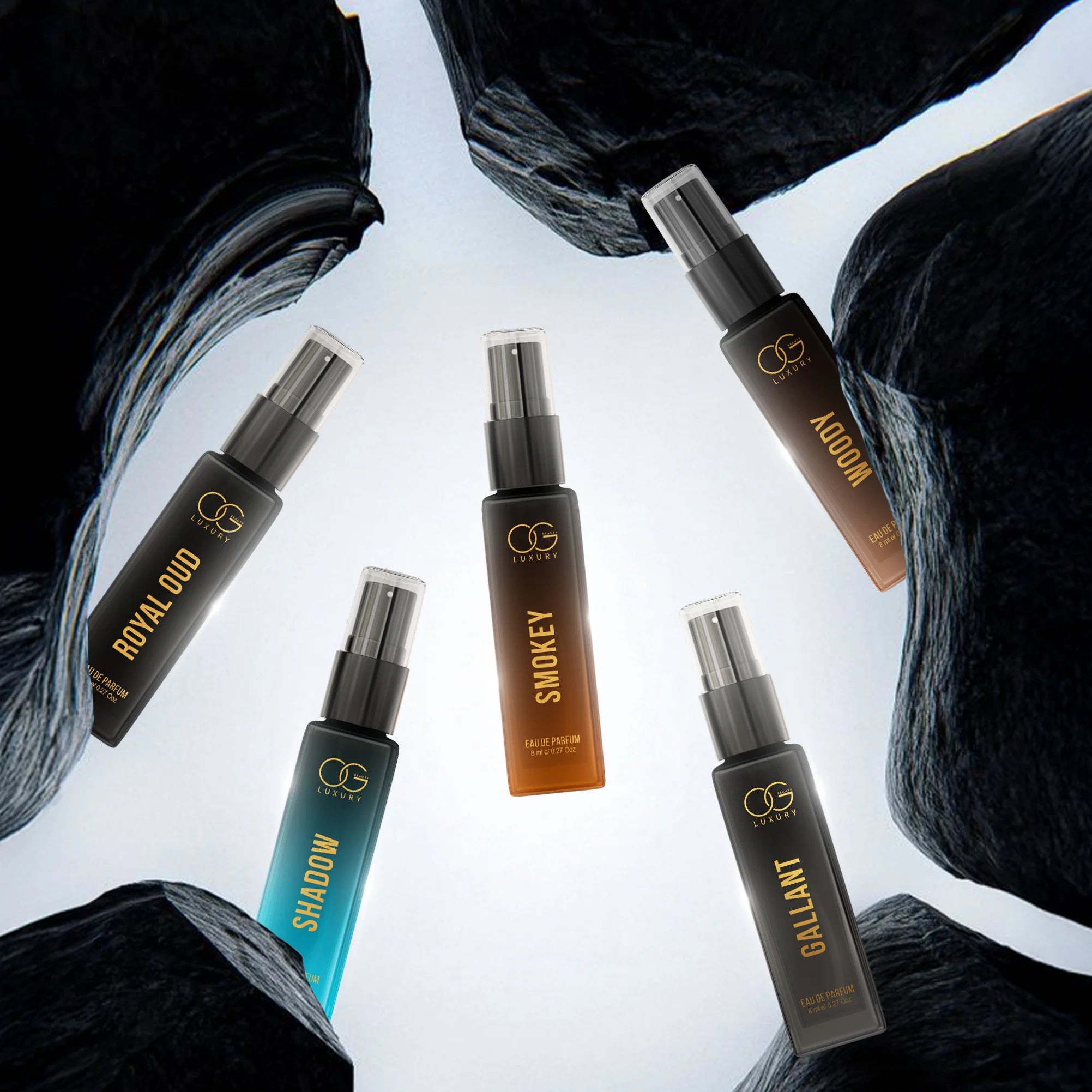 OG Luxury Perfume Gift Set for Men | 5 Eau De Parfum Scents (5 x 8ml) | Long-Lasting & Travel-Friendly