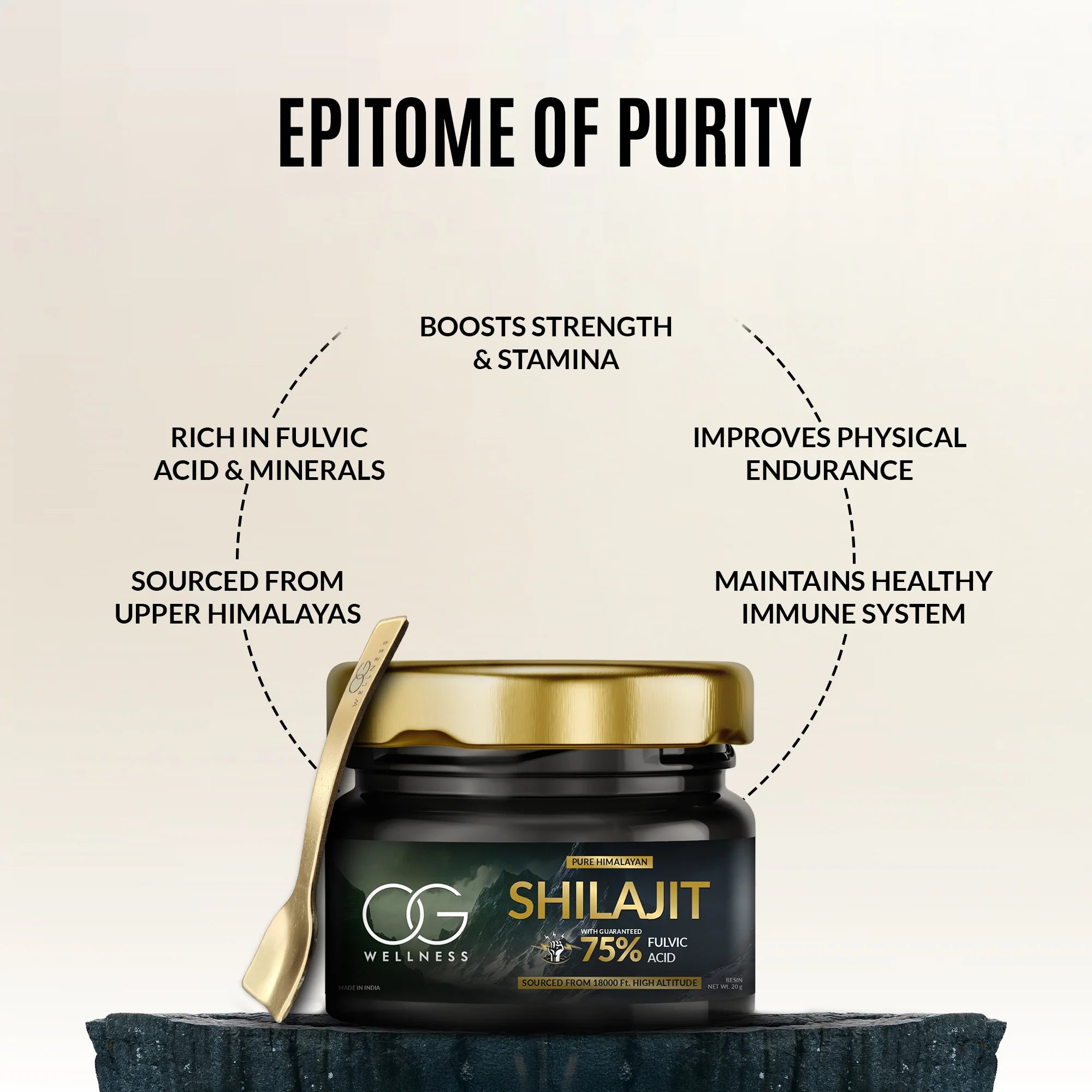 OG Wellness Pure Himalayan Shilajit | Guaranteed 75% Fulvic Acid - 20G