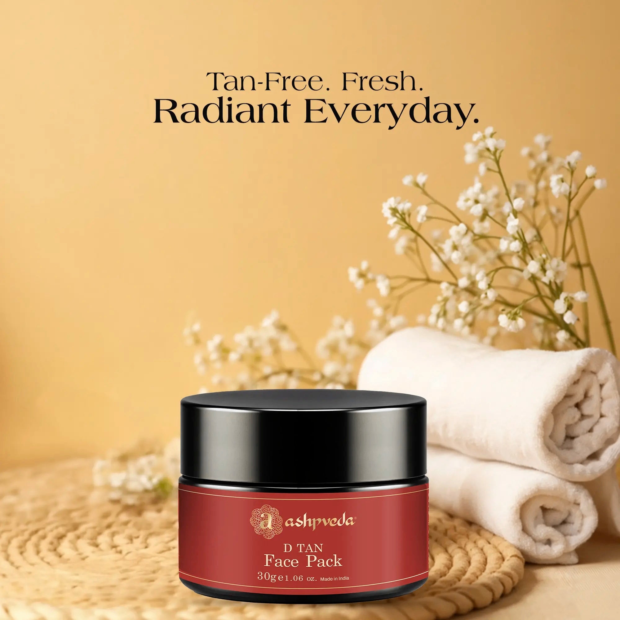 Ashpveda D-Tan Face Pack – Ayurvedic Tan Removal & Skin Brightening Formula for Clear Complexion