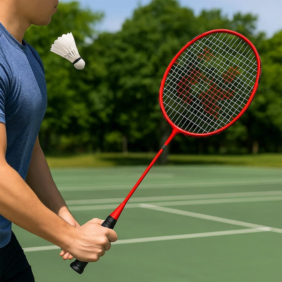 2 Pc Lightweight Kids Badminton Racket Set with Carry Bag – Fun Outdoor Sports Game