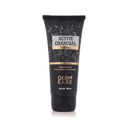 Dermease Charcoal Face Wash for Deep Clean & Glow – 100ml