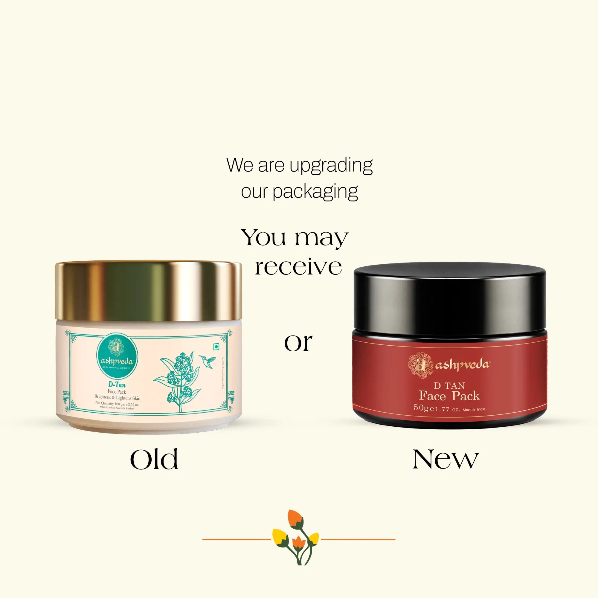 Ashpveda D-Tan Face Pack – Ayurvedic Tan Removal & Skin Brightening Formula for Clear Complexion