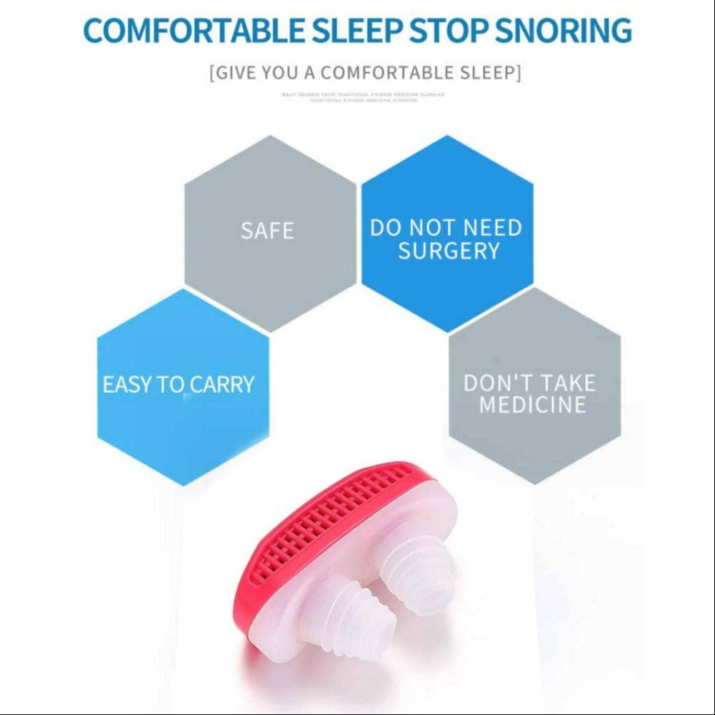 2 in 1 Anti-Snoring Nose Clip with Air Purifier | Comfortable Sleep Aid & Breathing Device