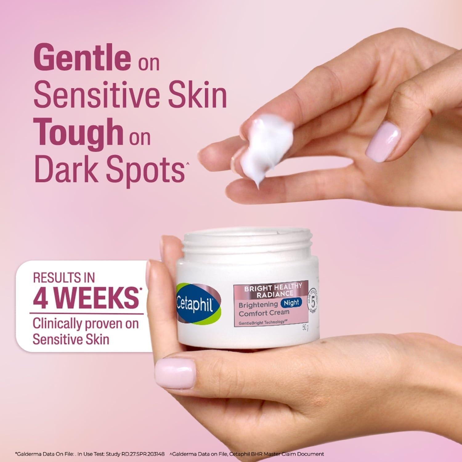 Cetaphil Brightening Night Comfort Cream – Spot Corrector with Niacinamide & Hyaluronic Acid (50g)