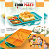 4 compartment Dish With Spoon And Fork(1 Dish Set With 1spoon And 1fork) Dinner Plate Plastic Compartment Plate Pav Bhaji Plate 4-compartments Divided Plastic Food Plate.