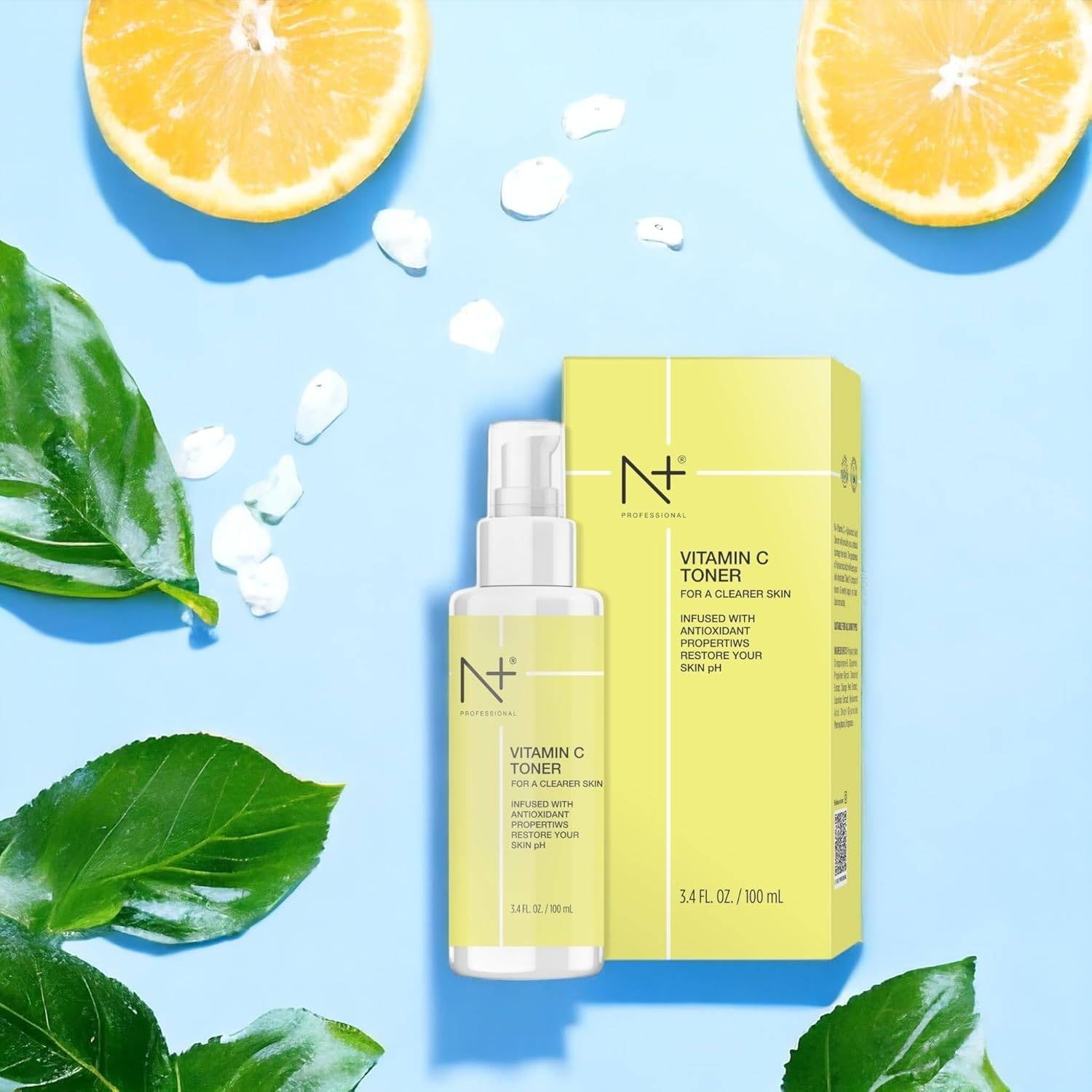 N PLUS Professional Vitamin C Toner for Face | Clears, Brightens & Hydrates Skin | Alcohol-Free | Unisex – 100ml