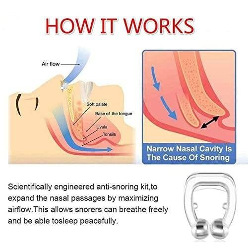 Snore Free Nose Clip | Anti Snoring Device for Peaceful Sleep – 1 Pc