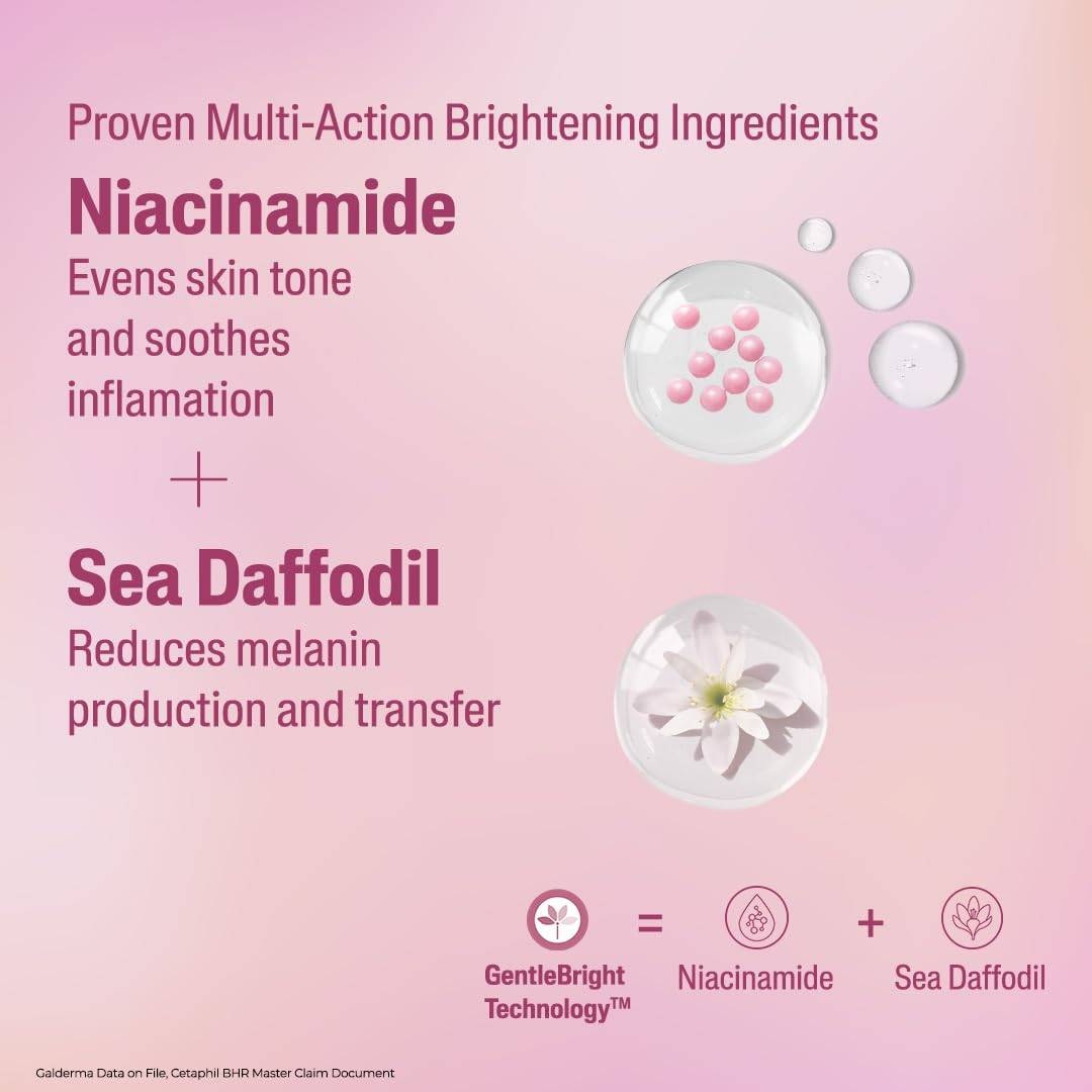Cetaphil Brightening Night Comfort Cream – Spot Corrector with Niacinamide & Hyaluronic Acid (50g)